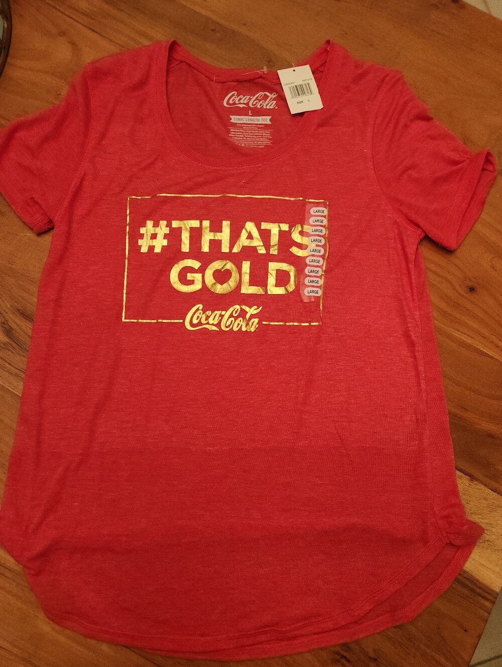 Coca-Cola 2016 Rio Olympics commorative graphic Tunic tee Sz L